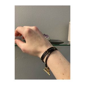 Vintage Gorjana Leather Triple Wrap Bracelet